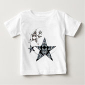 Barboteuse blanche avec étoiles ベビーTシャツ (正面)