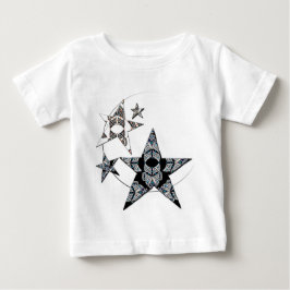 Barboteuse blanche avec étoiles ベビーTシャツ