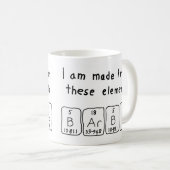 Barbra期別テーブル名mug コーヒーマグカップ (正面右)