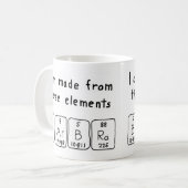 Barbra期別テーブル名mug コーヒーマグカップ (正面左)
