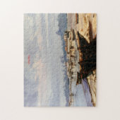 Barca en la playa/Boat on theビーチ. ジグソーパズル (縦)