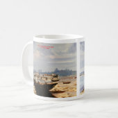 Barca en la playa/Boat on the beach コーヒーマグカップ (正面左)