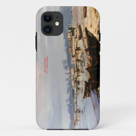 Barca en la playa/Boat on the beach Case-Mate iPhoneケース (裏面)
