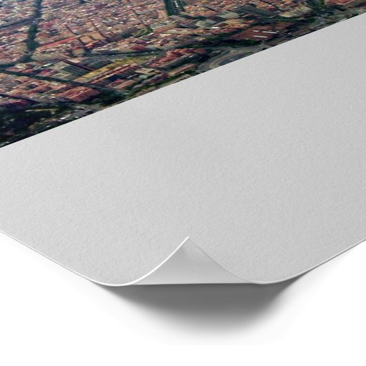 Barcelona Aerial ポスター (角)