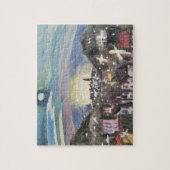 Barcelona at Night by Walter Gramatte ジグソーパズル (縦)