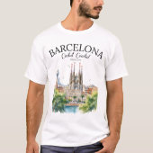 Barcelona Beauty – Iconic Cathedral & City  Tシャツ (正面)