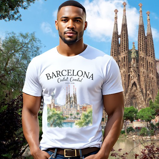 Barcelona Beauty – Iconic Cathedral & City  Tシャツ