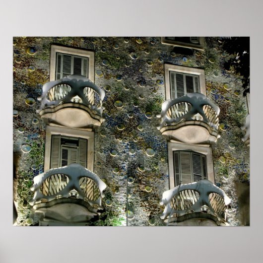 Barcelona. Casa Batllo. ポスター (正面)
