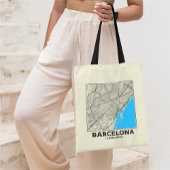 Barcelona, Catalunya City Map Tote Bag トートバッグ