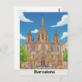 Barcelona Cathedral ポストカード (正面/裏面)