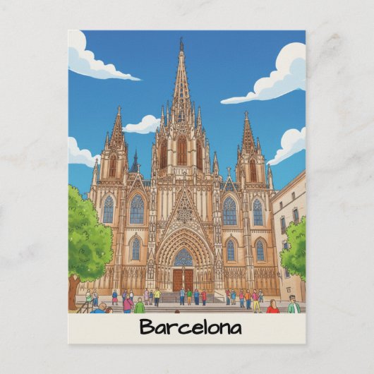 Barcelona Cathedral ポストカード (正面)
