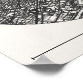 Barcelona Charcoal City Map Poster Minimal Europe ポスター (角)