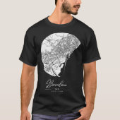 Barcelona City Map Tシャツ (正面)