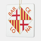 Barcelona coat of arms セラミックオーナメント (左)