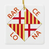 Barcelona coat of arms セラミックオーナメント (正面)