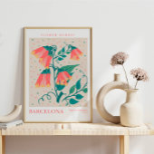 Barcelona Flower Market Botanical ポスター