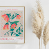 Barcelona Flower Market Botanical ポスター