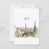 Barcelona Insert INFO詳細ス結婚ペインInvita 招待状 (裏面)