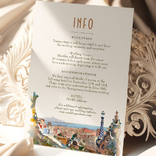 Barcelona Insert INFO詳細ス結婚ペインInvita 招待状