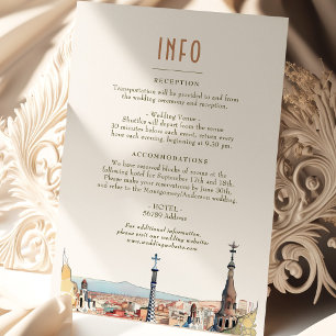 Barcelona Insert INFO詳細ス結婚ペインInvita 招待状