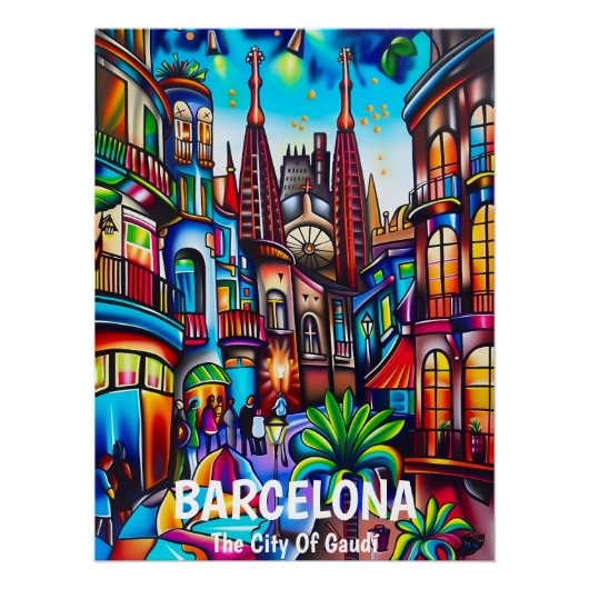 Barcelona: La Ciudad de Gaudí. ポスター (正面)