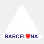 Barcelona love 三角形シール (正面)