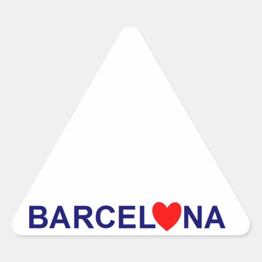 Barcelona love 三角形シール (正面)