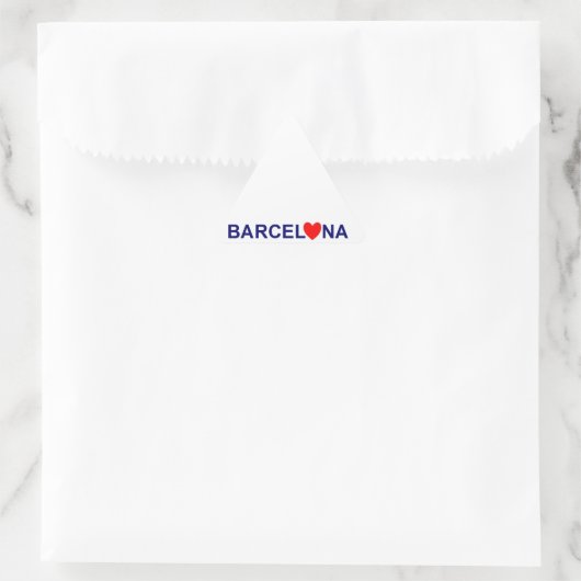Barcelona love 三角形シール (バッグ)