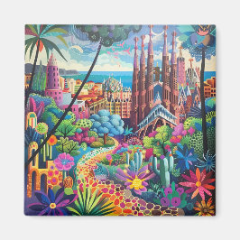 Barcelona, Park Guell, Sagrada Familia, Souvenir マグネット