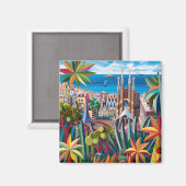 Barcelona, Park Guell, Sagrada Familia, Souvenir マグネット (正面/裏面)