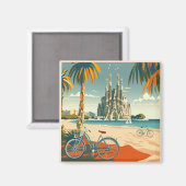 Barcelona, Park Guell, Sagrada Familia, Souvenir マグネット (正面/裏面)