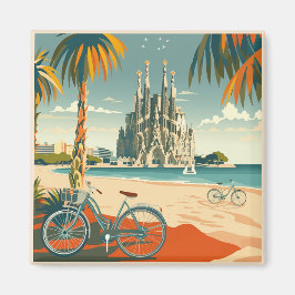 Barcelona, Park Guell, Sagrada Familia, Souvenir マグネット