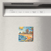 Barcelona, Park Guell, Sagrada Familia, Souvenir マグネット (インサイチュ (食洗機))