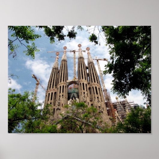 Barcelona. Sagrada Familia. ポスター (正面)