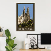 Barcelona Sagrada Familia ポスター (ホームオフィス)