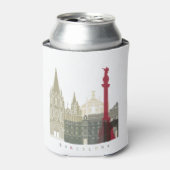 Barcelona skyline poster 缶クーラー (缶正面)