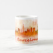 Barcelona Skyline watercolor v04 コーヒーマグカップ (中央)