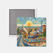 Barcelona Souvenir マグネット (正面/裏面)