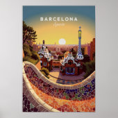 Barcelona Spain ポスター (正面)