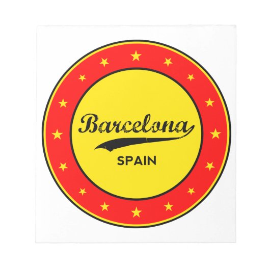 Barcelona, Spain, circle ノートパッド (正面)