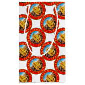 Barcelona, Spain, circle, red スモールペーパーバッグ (裏面)