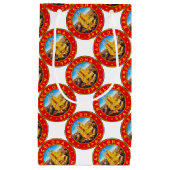 Barcelona, Spain, circle, red スモールペーパーバッグ (正面)