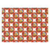 Barcelona, Spain, circle, red テーブルクロス (正面(横))