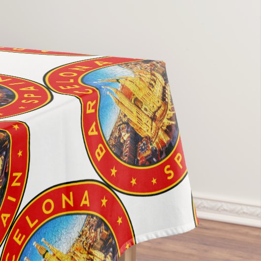 Barcelona, Spain, circle, red テーブルクロス (インサイチュ)