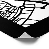 Barcelona Spain City Map ポスター (角)