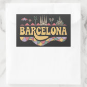 Barcelona Spain Europe 長方形シール (バッグ)