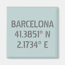 Barcelona Spain Latitude and Longitude  マグネット