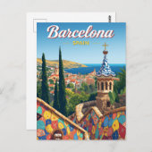 Barcelona Spain Park Güell ポストカード (正面/裏面)