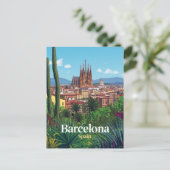 Barcelona Spain Sagrada Familia City ポストカード (スタンド正面)