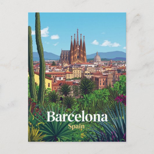 Barcelona Spain Sagrada Familia City ポストカード (正面)